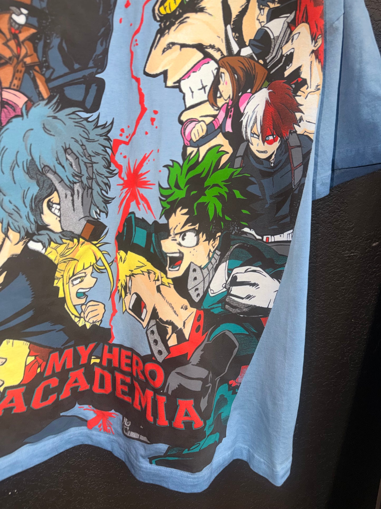 Blue Oil Wash -  My hero - All might vs one for all Front & Final conflict back