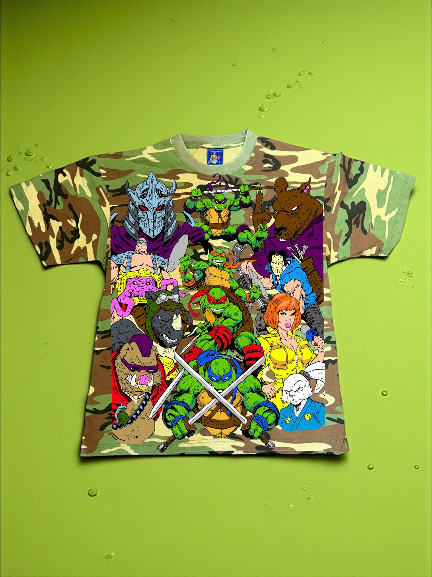Army Camo  - TMNT World Tee & Trench coat Ralph Back hit