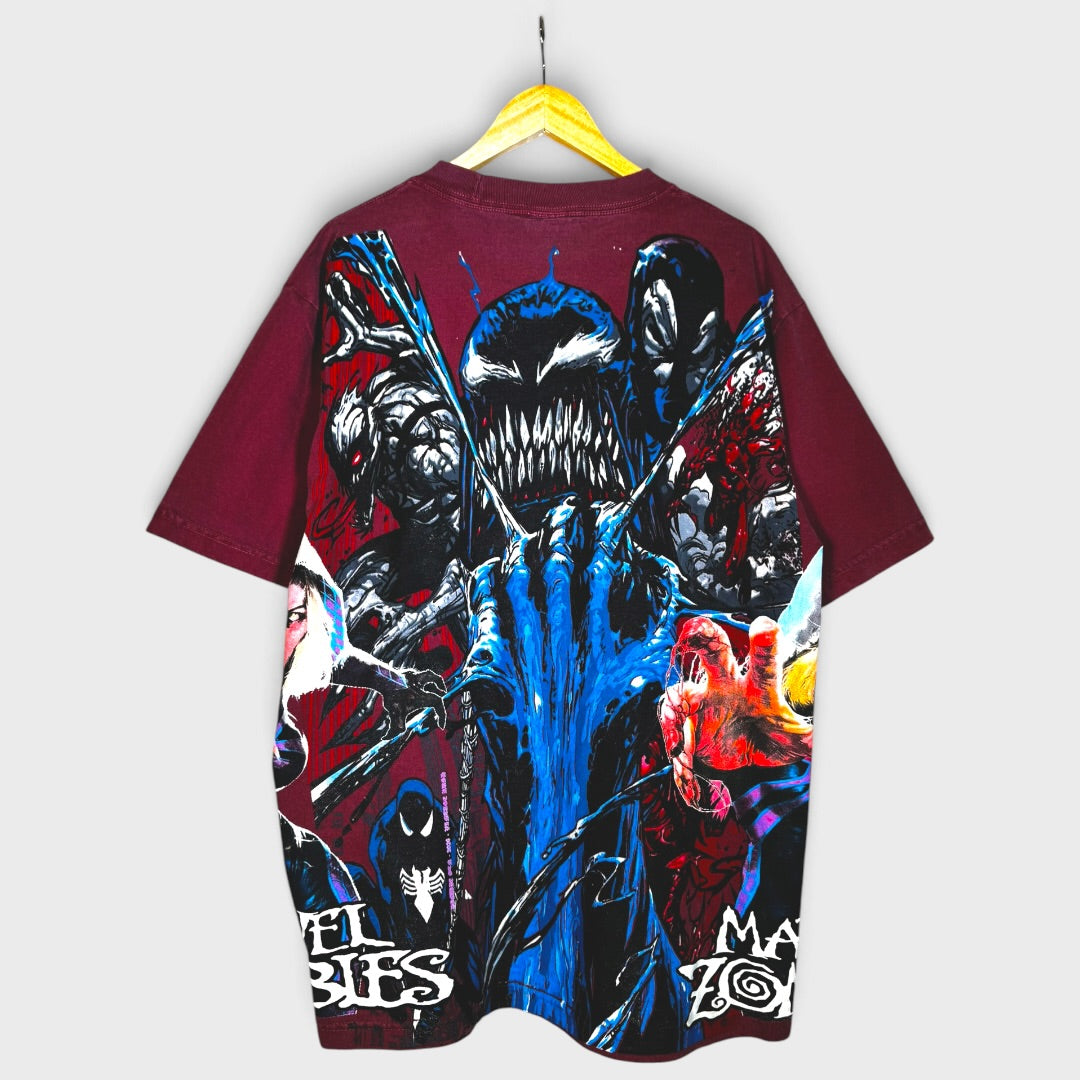 Faded Red - Knull Front - Venom Back - Marvel Zombies Side - 360 Shirt