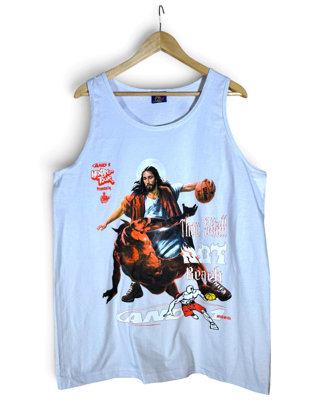 White Tank Top - Thou Shall Not Reach Verse 6:16