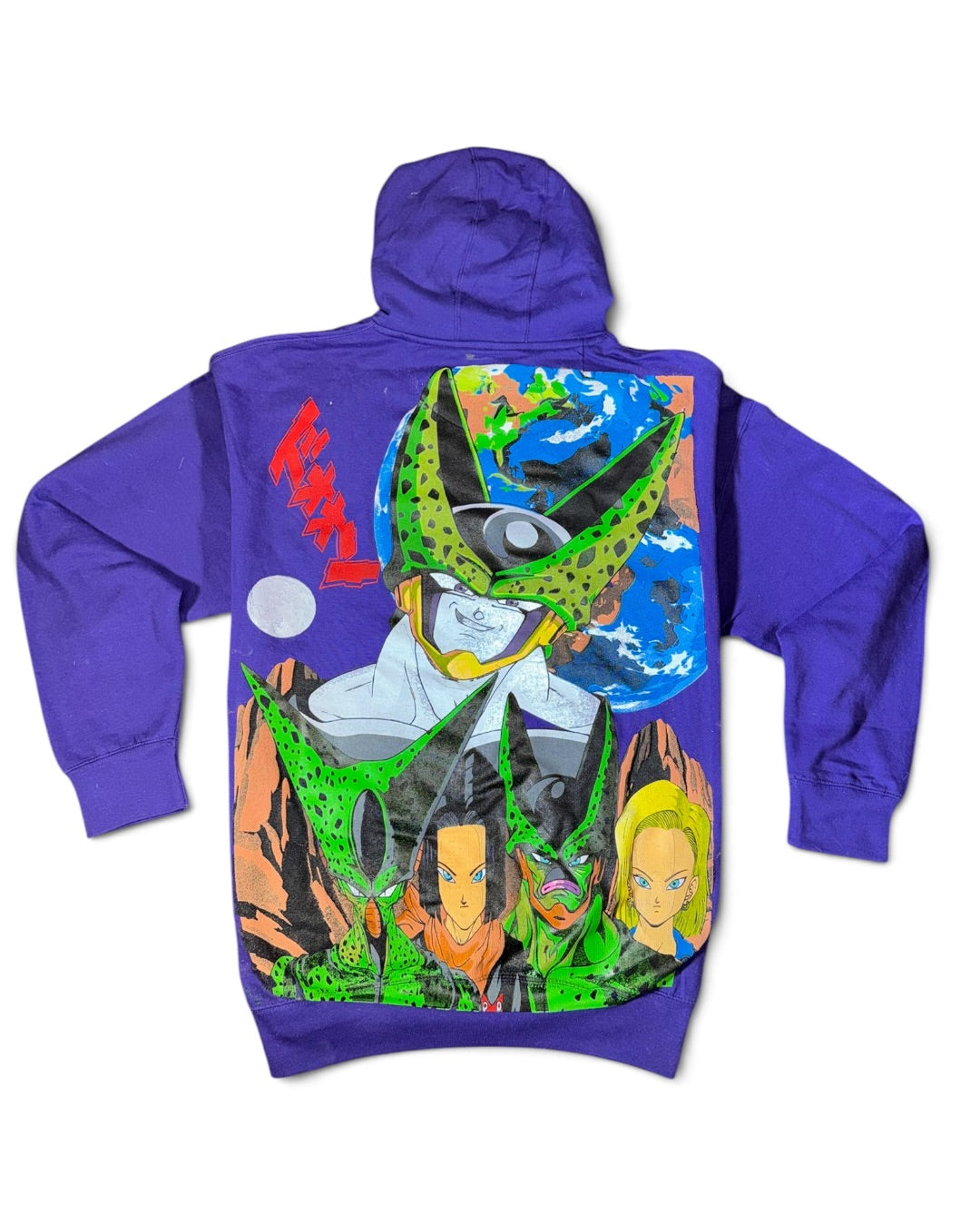 Purple Hoodie - Gohan Front - Cell Forms Back