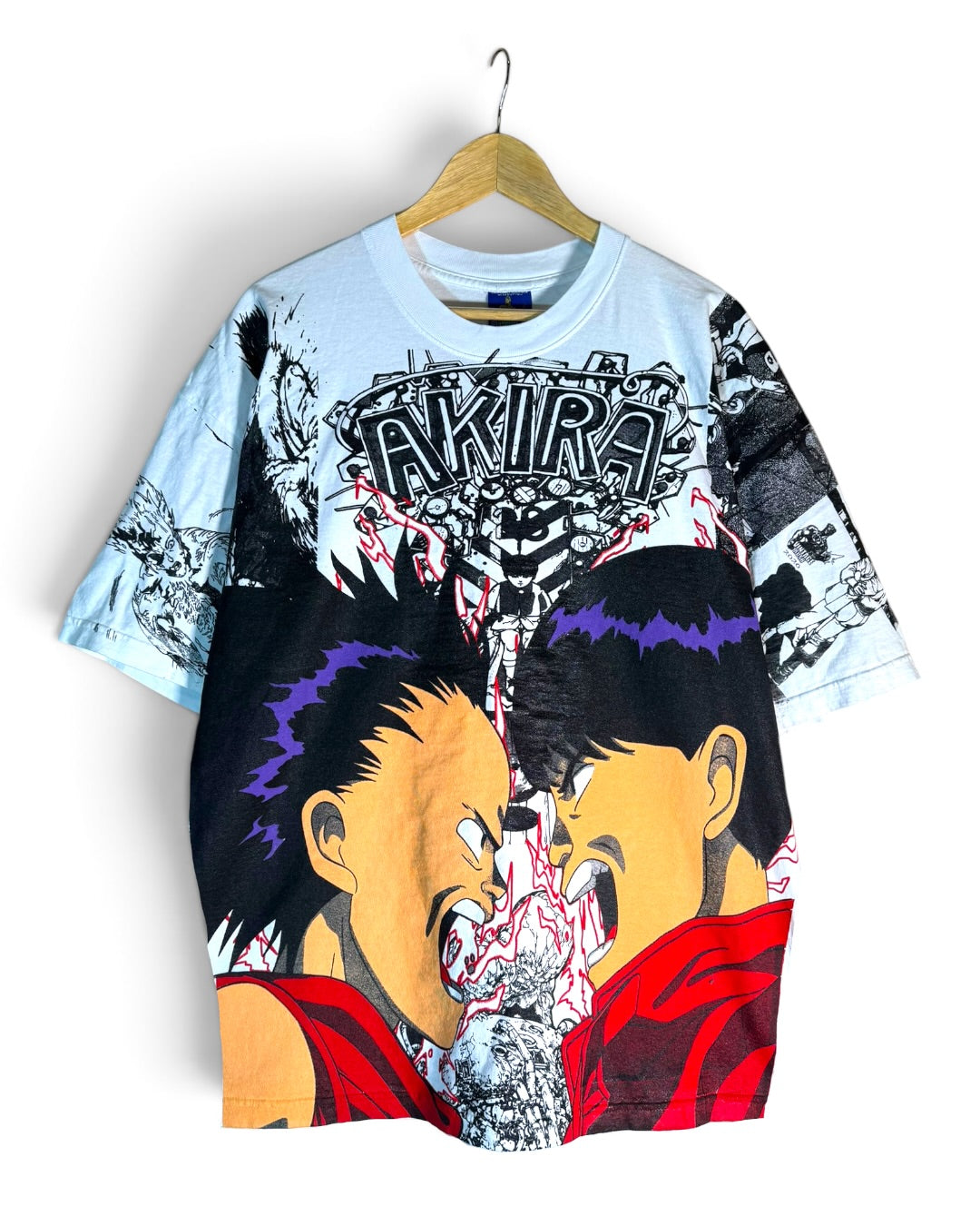 White - Akira Manga Panel Mega Print - Shirt