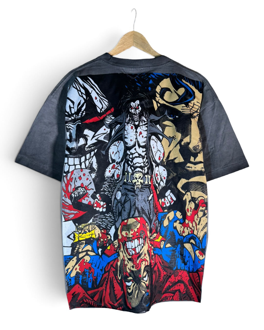 Black Oil Wash - Spine Ripped Front - Lobo Wins Back