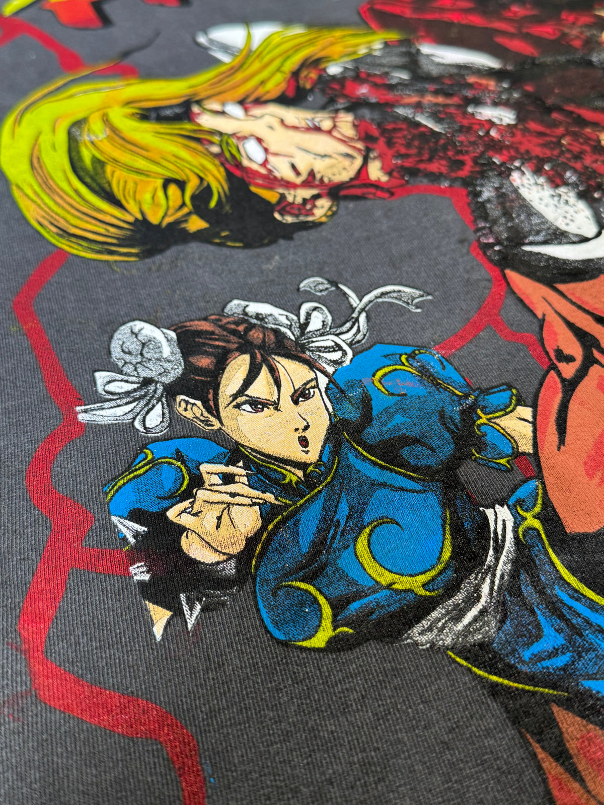 Faded with Red Lighting - Ryu and Chun Li Front - Shadowloo Back