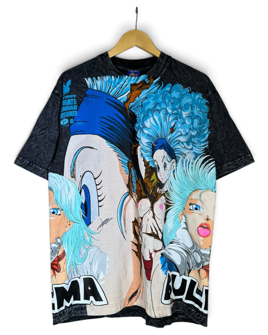 Black Acid Wash - Bulma 360 Shirt - Android 18 Back