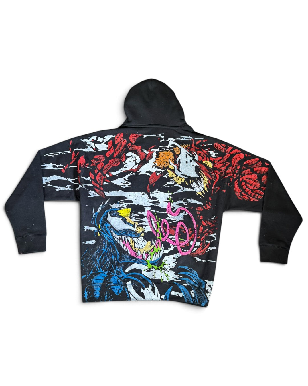 Black - Venom VS Carnage Front and Back - Hoodie