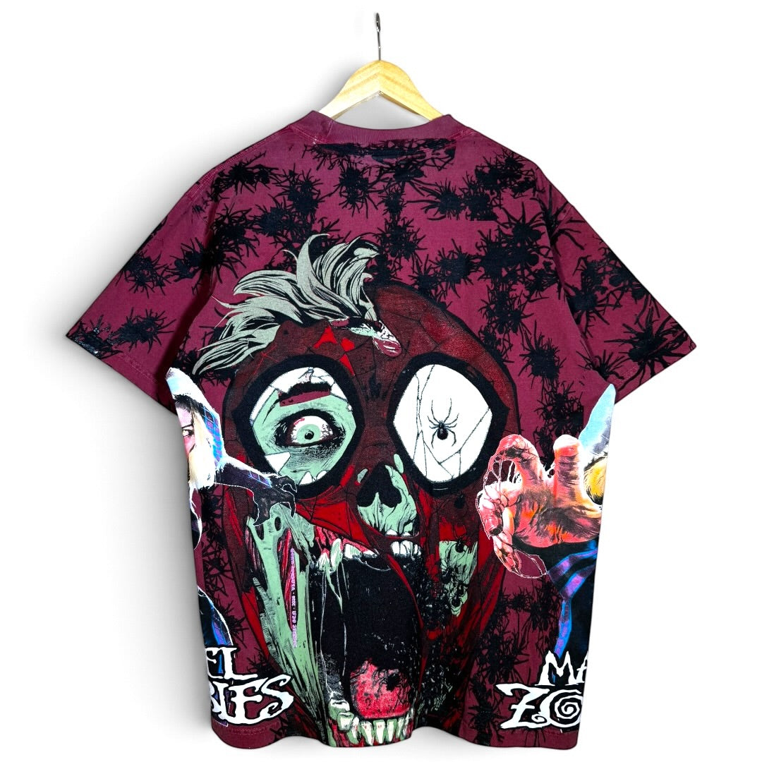 Faded Red - Zombie Spiderman Front and Back - Marvel Zombies Side - 360 Shirt