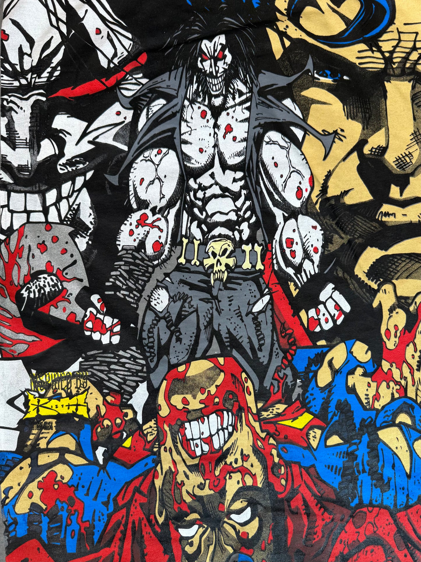 Black Oil Wash - Lobo Wins Front - Spine Ripped Back
