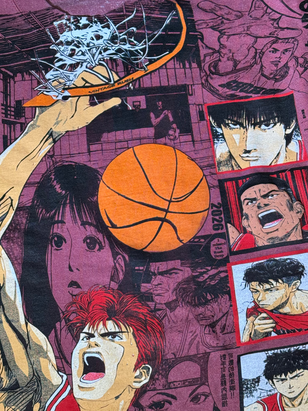 Faded Red - SlamDunk Manga Panels Mega Print - Shirt