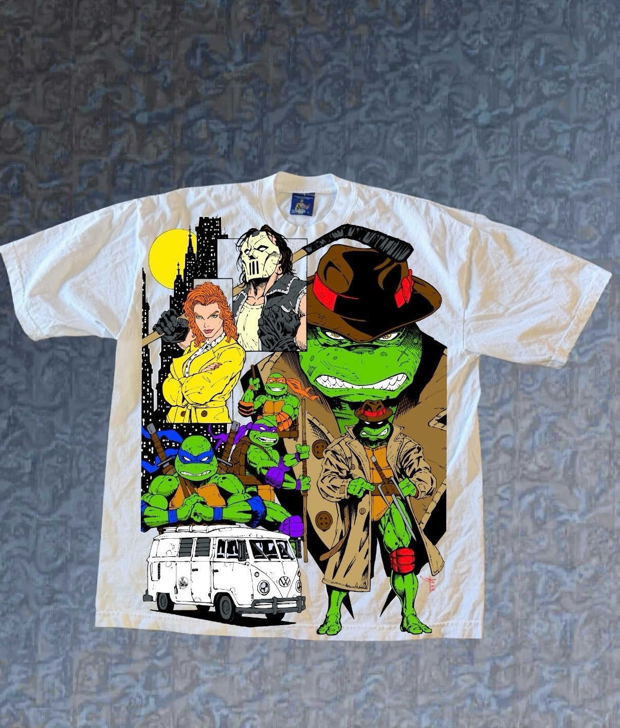 White - Trench coat Ralph & TMNT World Tee Back hit