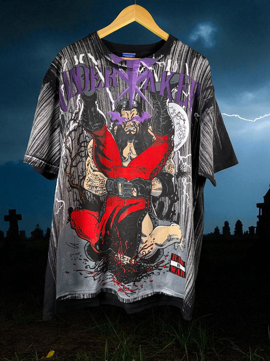 Black pin stripe - tombstone of death front & Mr. socko Kills back