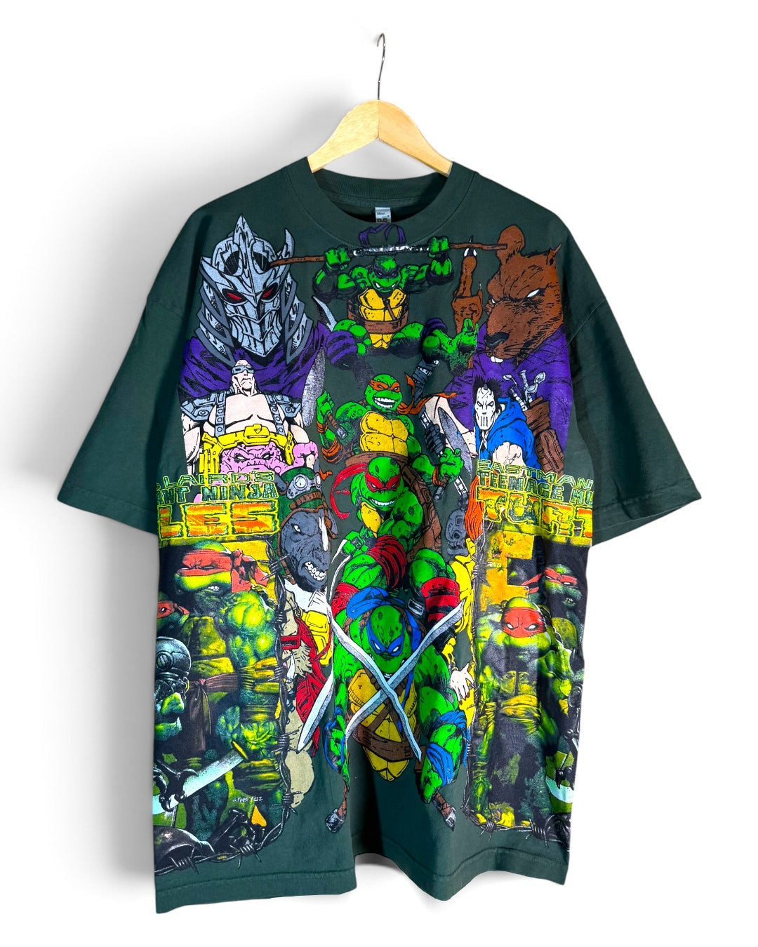 Dark Green - TMNT World Front - Trench Coat Back - TMNT sides