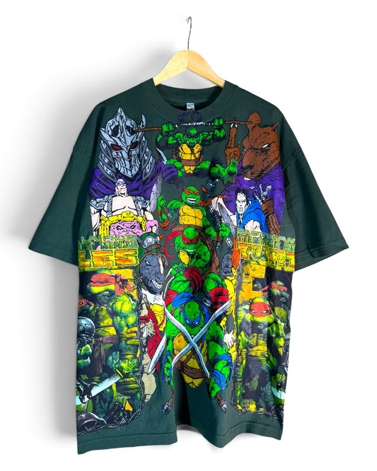 Dark Green - TMNT World Front - Trench Coat Back - TMNT sides