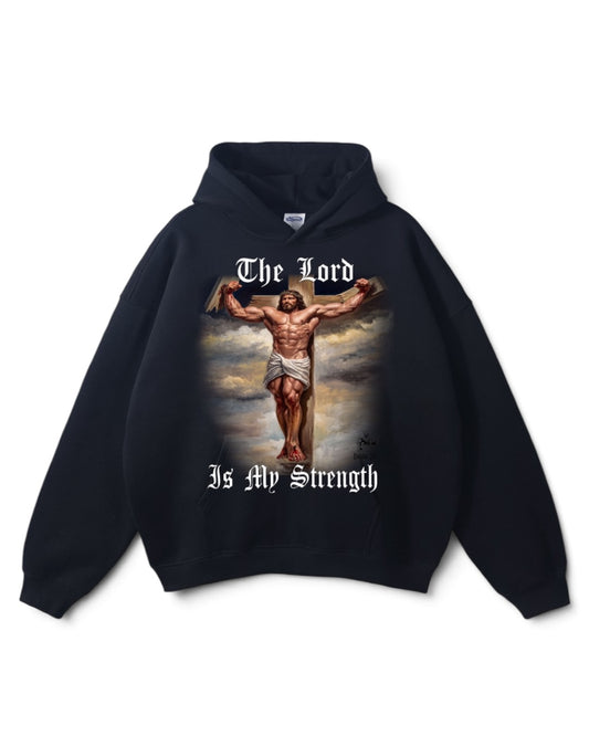 Black - The Lord Jesus is My Strength - Hoodie