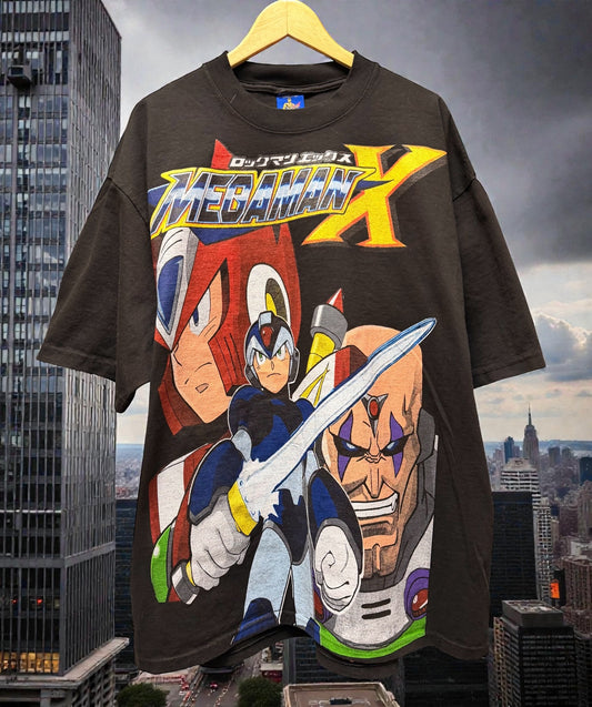 Black - Mega Man X Big faces Front & Mega Man X SNES Back