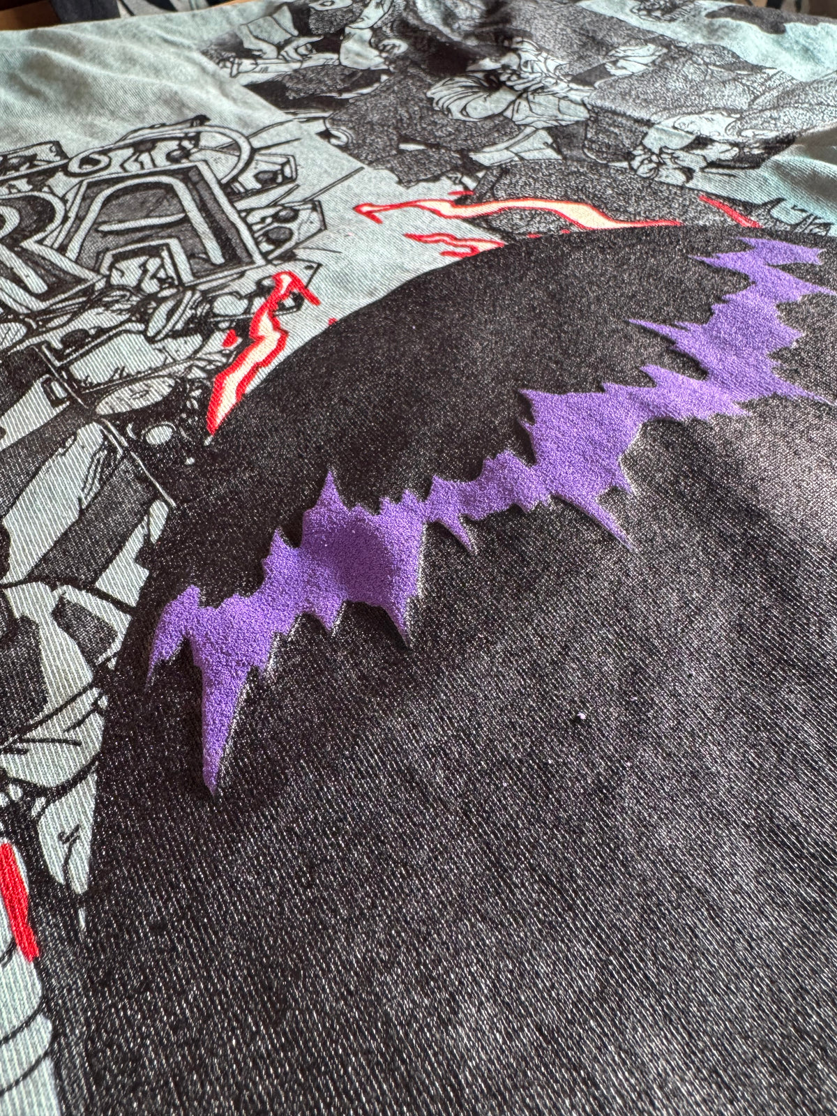 Teal Oil Wash - Akira Manga Mega Print - Shirt