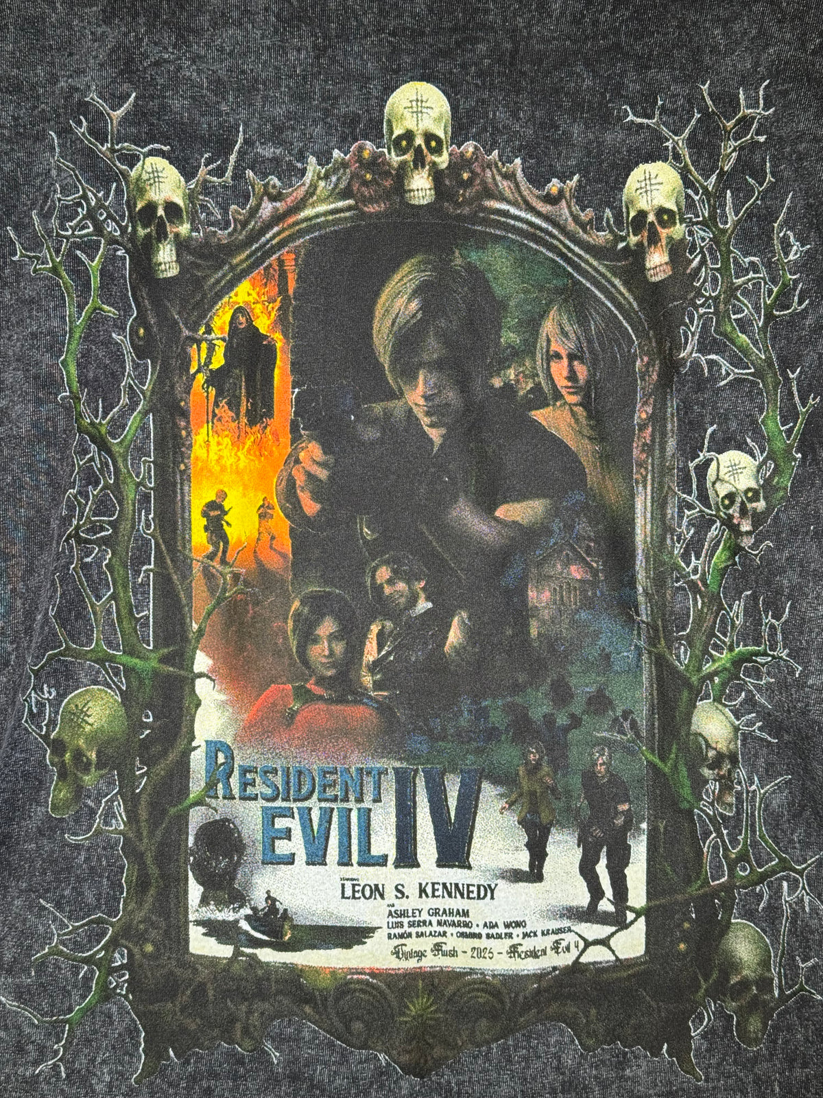 Black Acid Wash - Resident Evil IV - Shirt