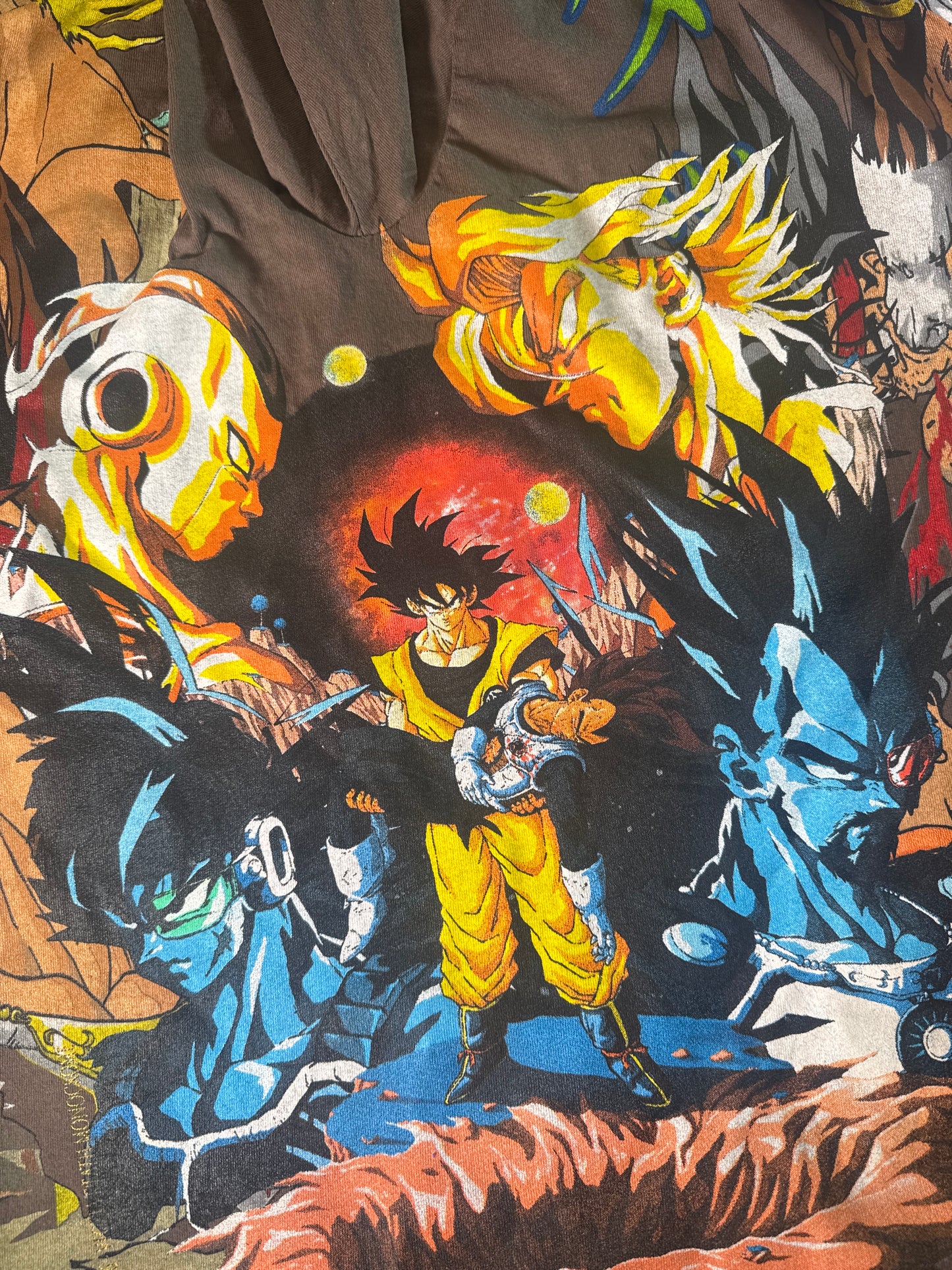 Brown - Vegeta’s Death Monochrome Sides - Vegeta’s Death Front - Bardock vs King Vegeta Back - 360 Shirt