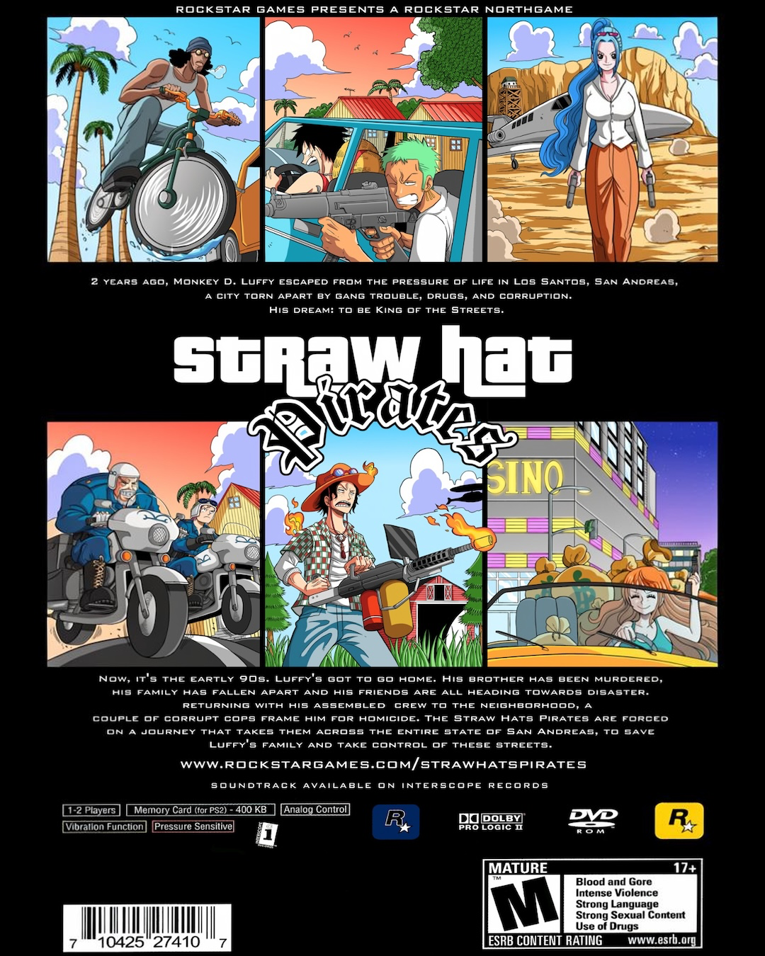 Faded - One Piece GTA Cover Front - Back Cover