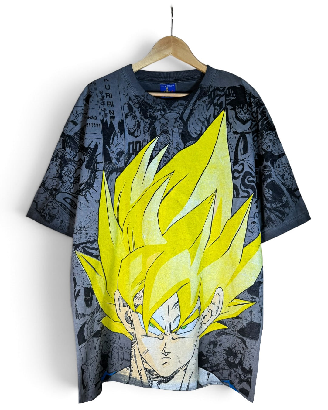 Black Oil Wash - Goku Manga Panels Mega Print - Shirt