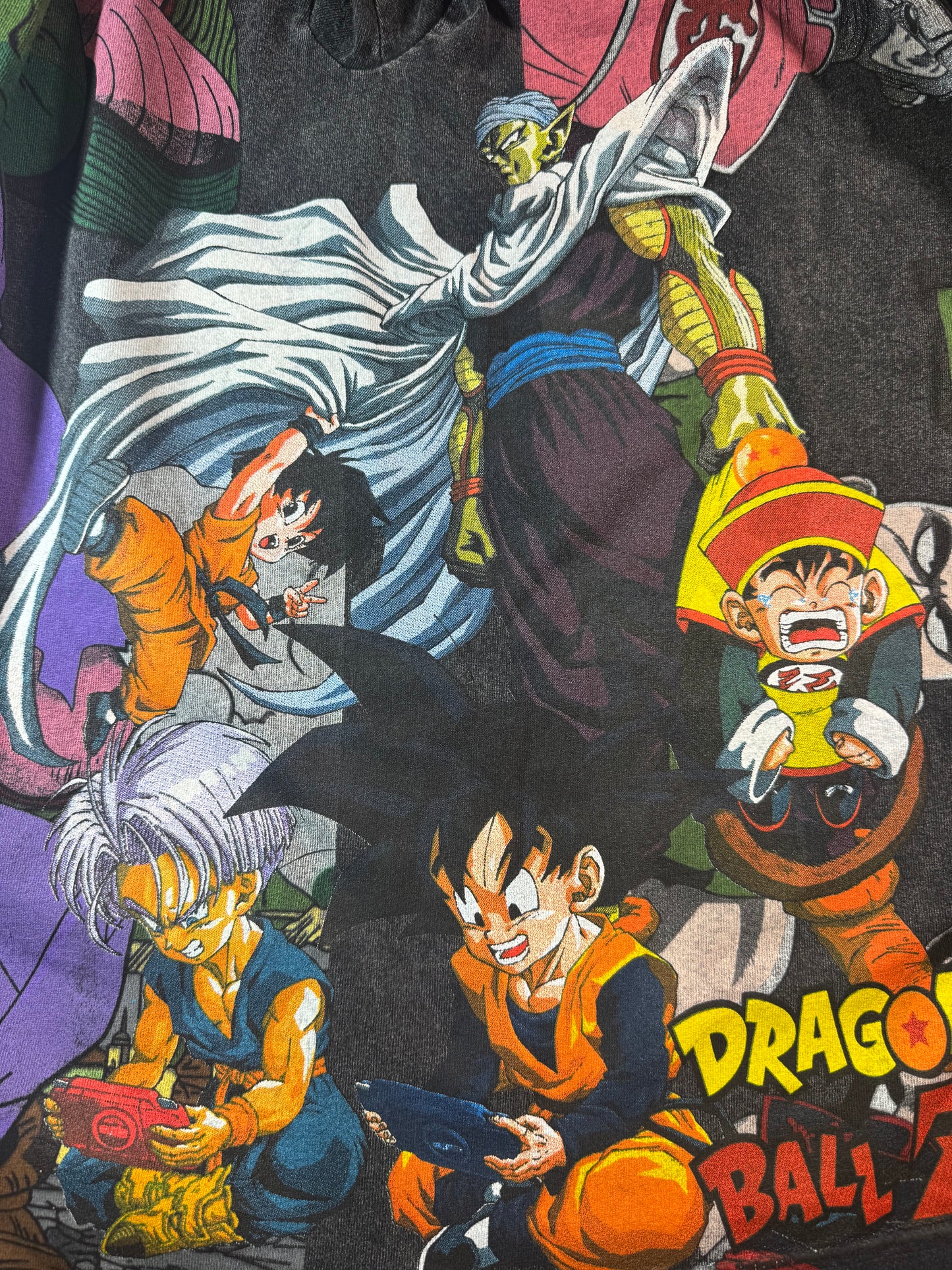 Black Acid Wash - Piccolo Rap Album Front - Giant Piccolo Back - Uncle Piccolo Babysits Sides