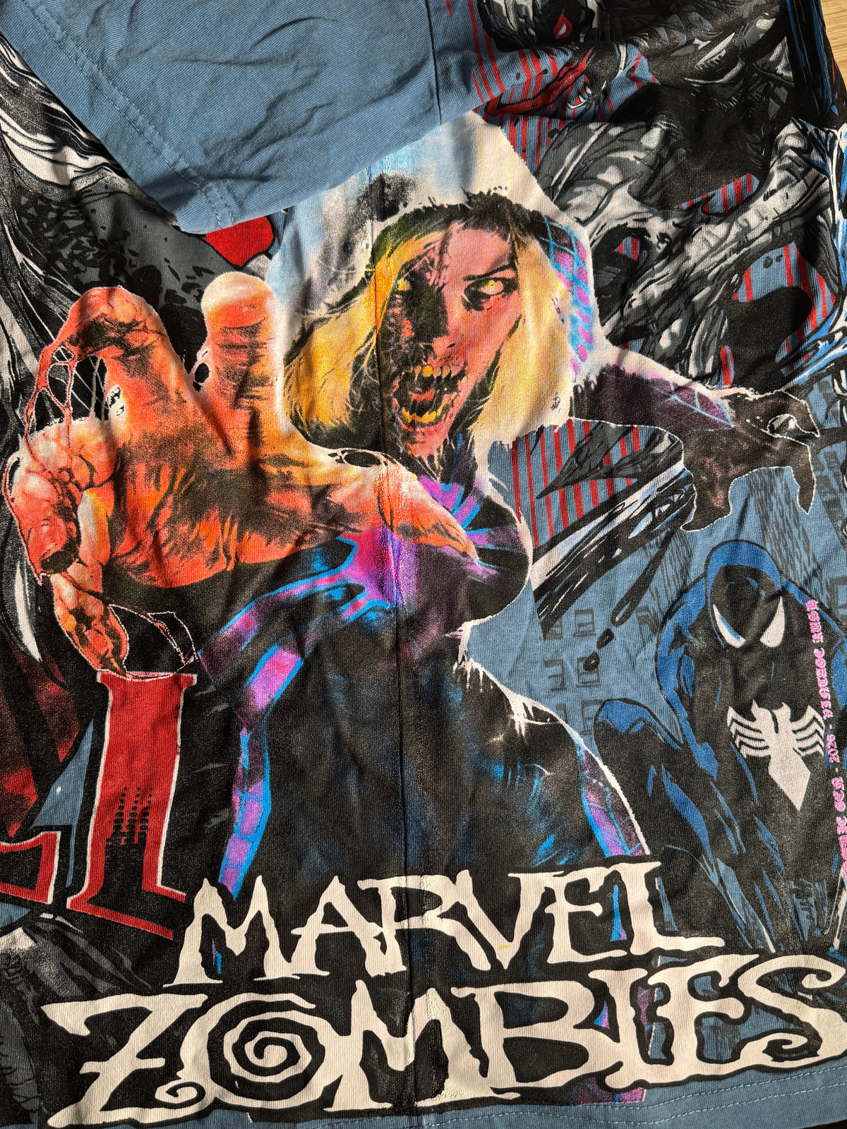 Faded Blue - Knull Front - Venom Back - Marvel Zombies Side - 360 Shirt