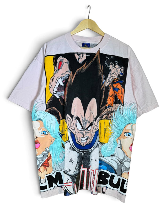 Light Pink - Vegeta Over 9K Front - F Saiyan Back - Bulma 360 Shirt