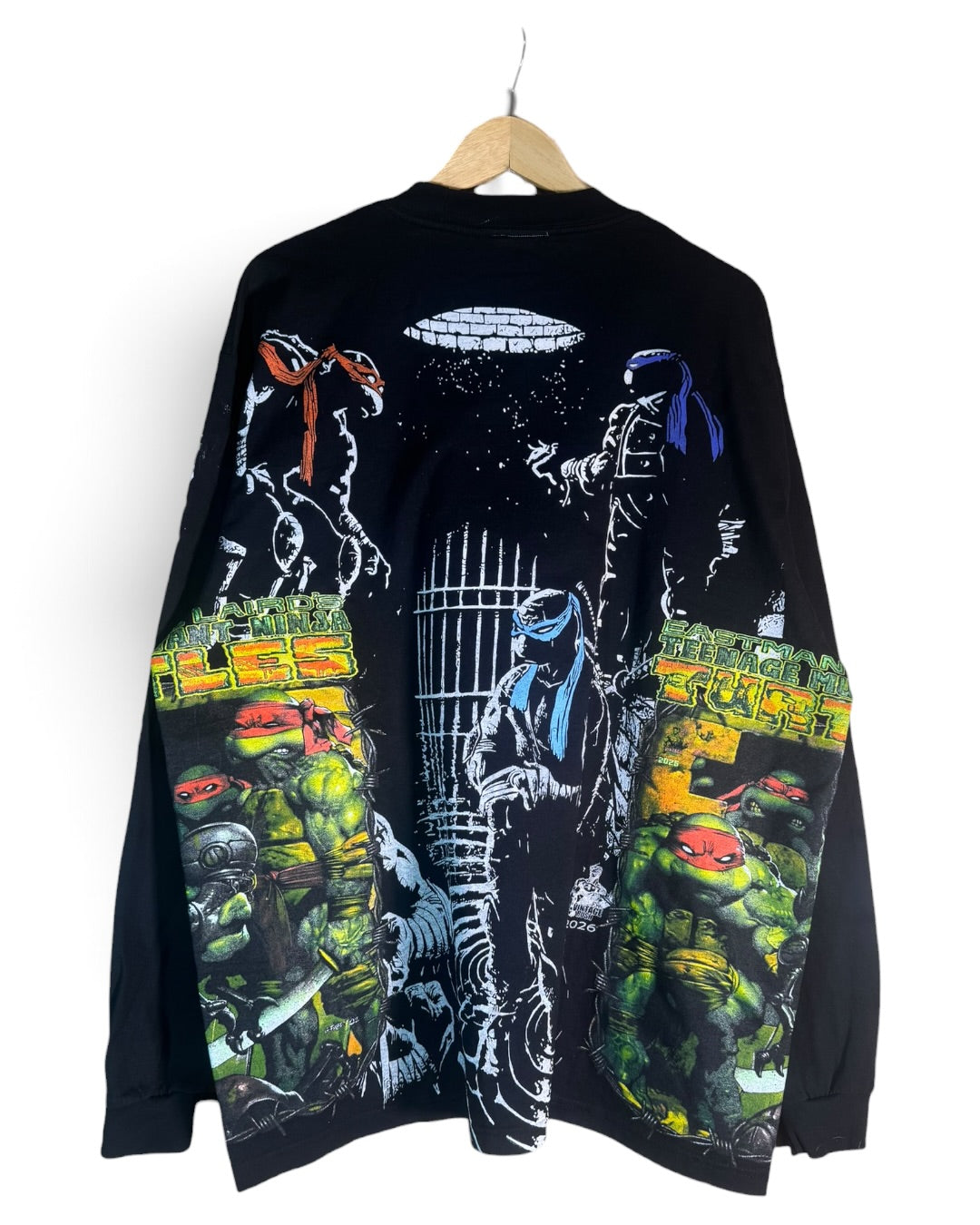 Black Longsleeve - Shredder Front - Sewer Back - TMNT sides