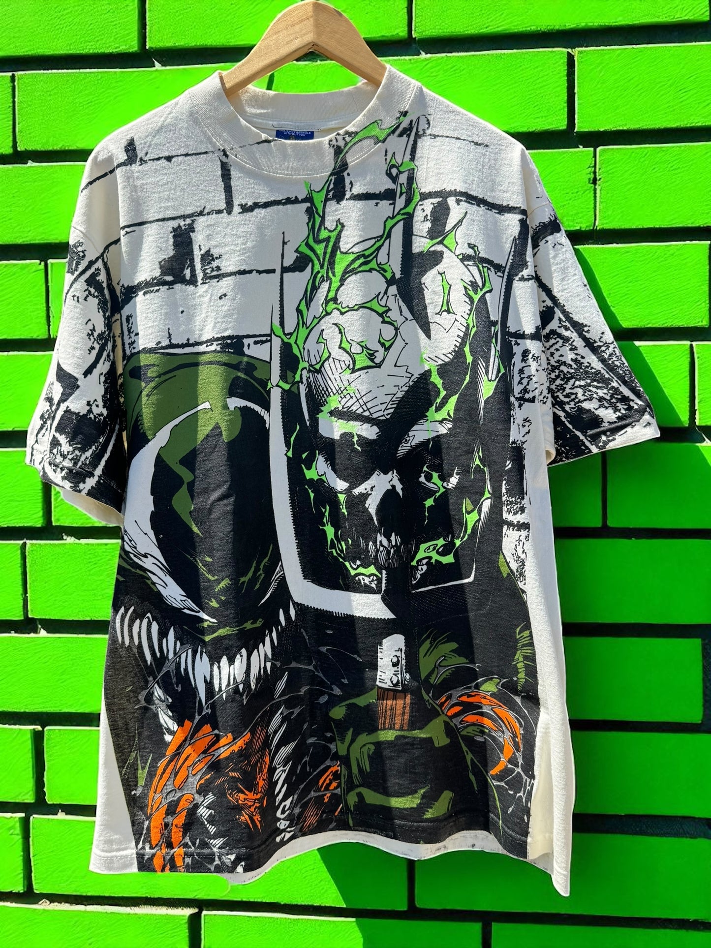 Cream - Olive Venom - Glow and the dark ink and metallic ink!