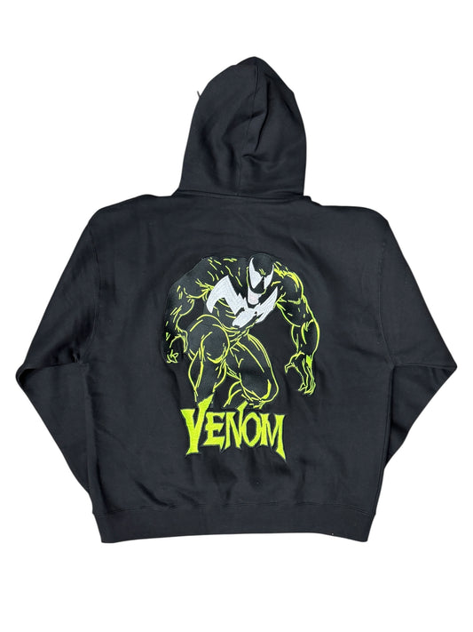 Black-2XL- Neon Green Venom Hoodie