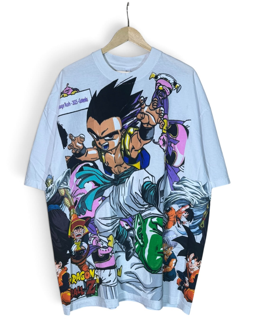 White - Gotenks Front - Gohan Back - Uncle Piccolo Babysits Sides - 360 Shirt