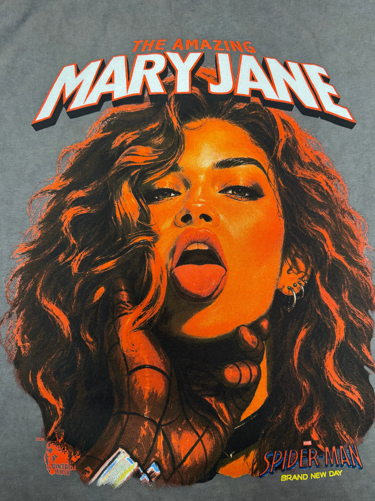 Black Oil Wash - Black Cat Front - Mary Jane Back - Shirt