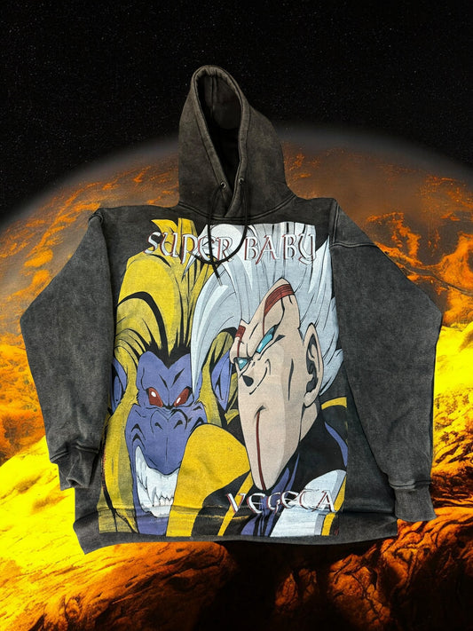 Faded - Premium Hoodie - SSJ4 Super Baby & SSJ 4 back