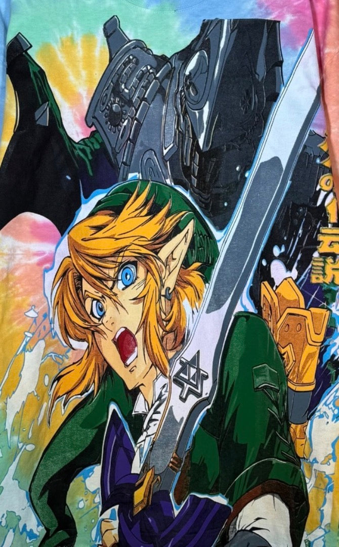 Sherbet Tie Dye - Links Front Master Sword Back - Shirt