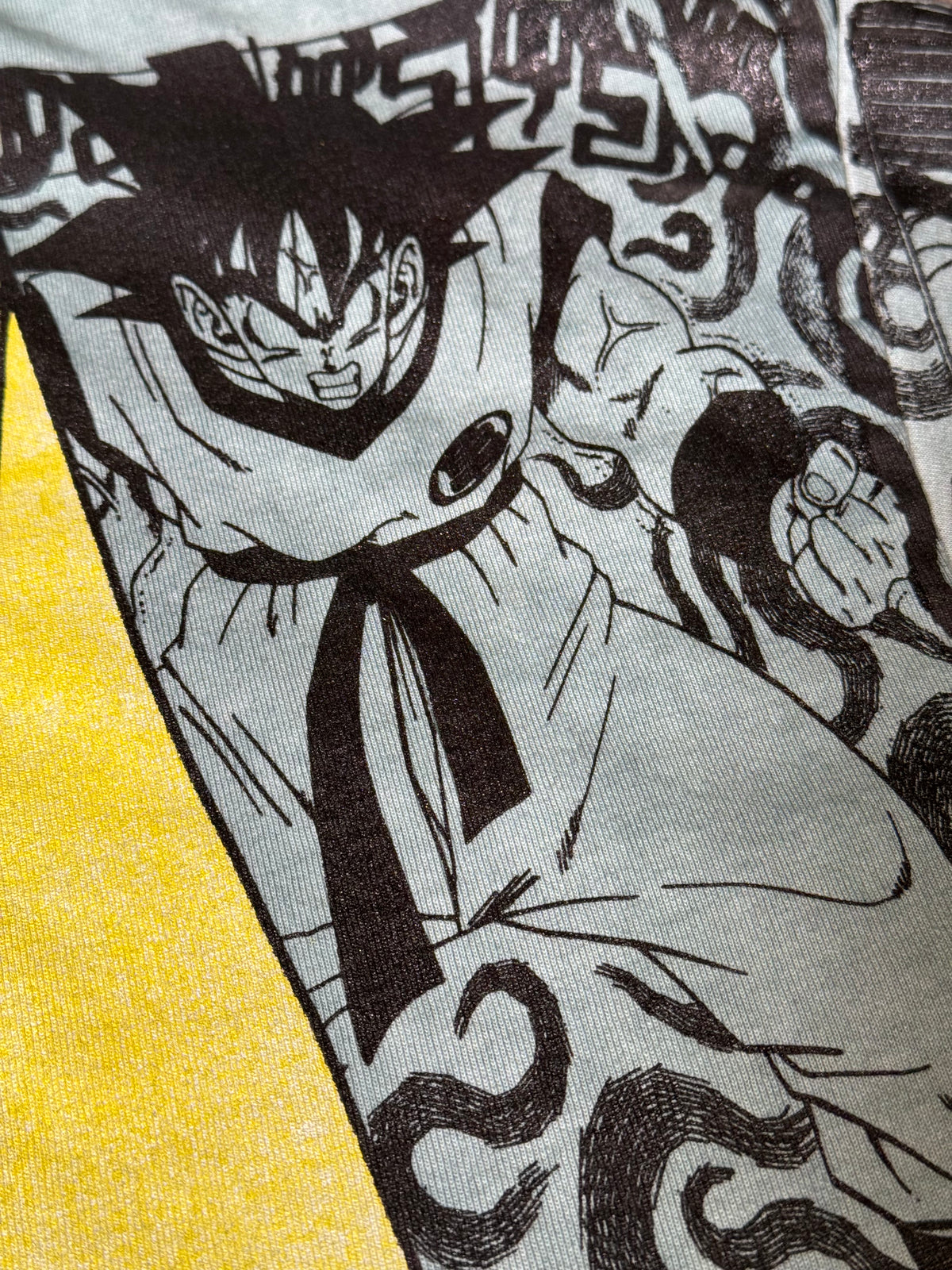 Teal Oil Wash - Goku Manga Panels Mega Print - Shirt