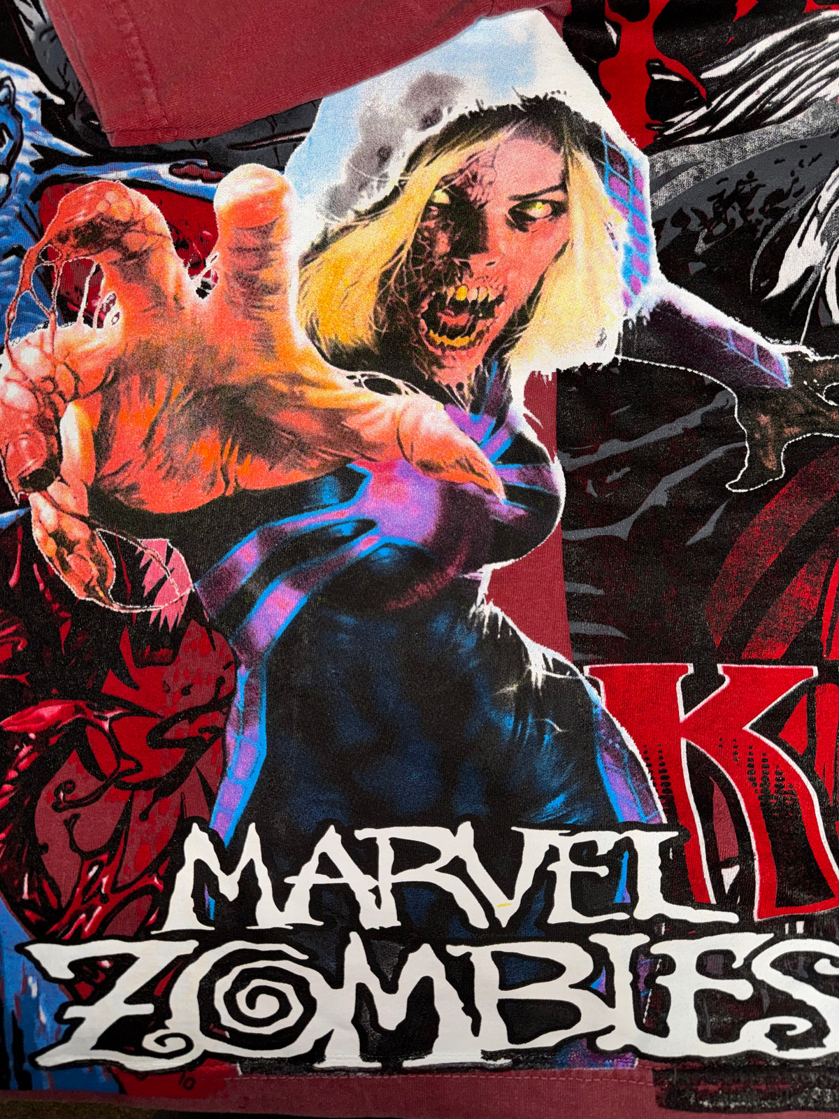 Faded Red - Knull Front - Venom Back - Marvel Zombies Side - 360 Shirt