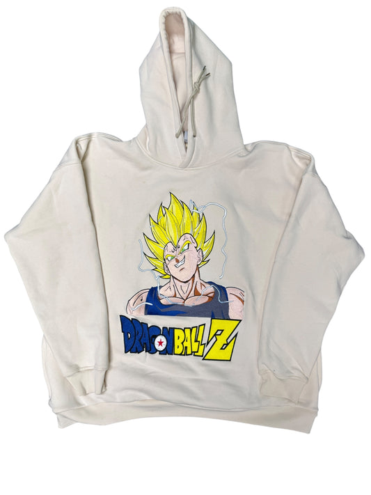 Cream-2XL, 3XL-Super Saiyan Vegeta Hoodie