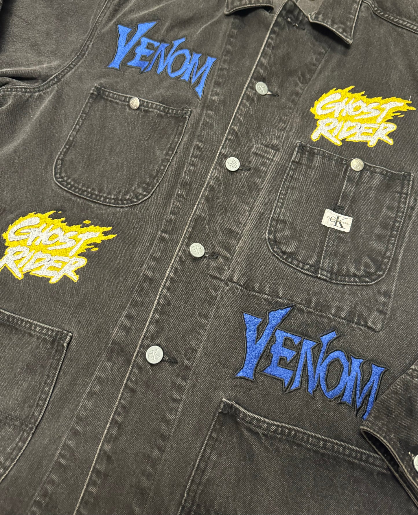 Faded Black Venom vs Ghost Rider CK Jacket