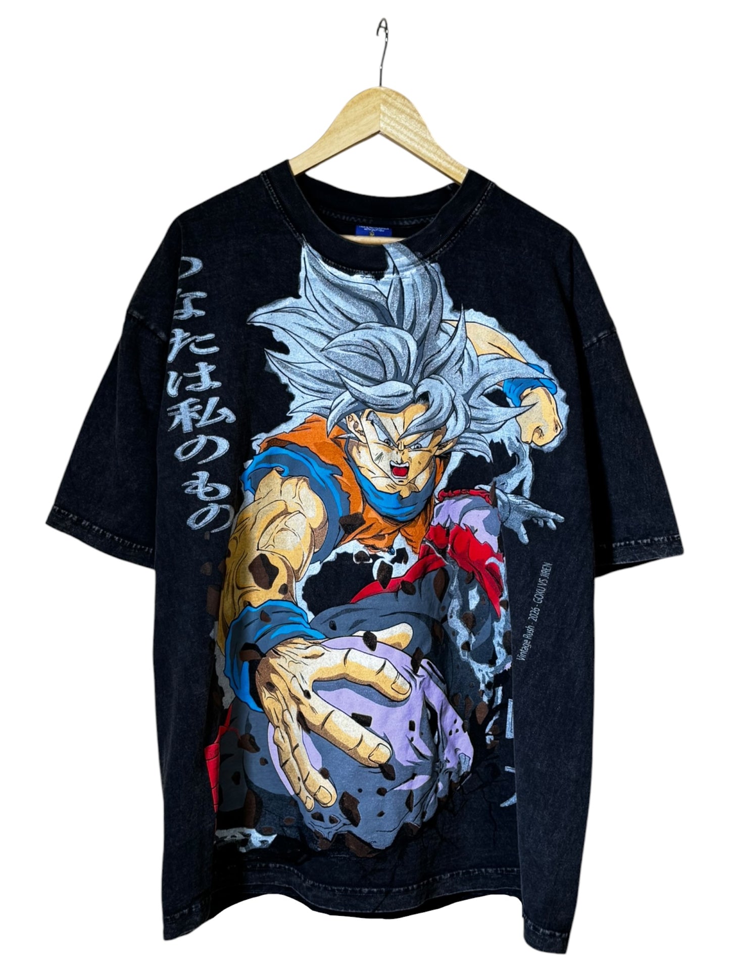 Black Acid Wash - Group Hit Front -  Goku vs Jiren Back