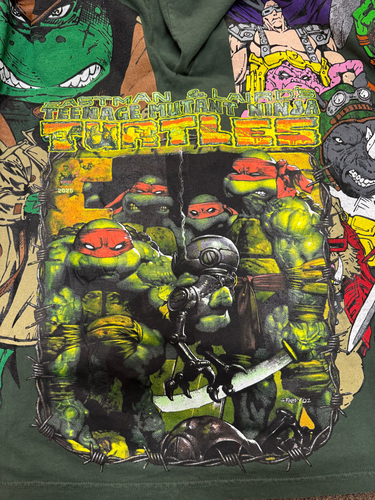 Dark Green - TMNT World Front - Trench Coat Back - TMNT sides