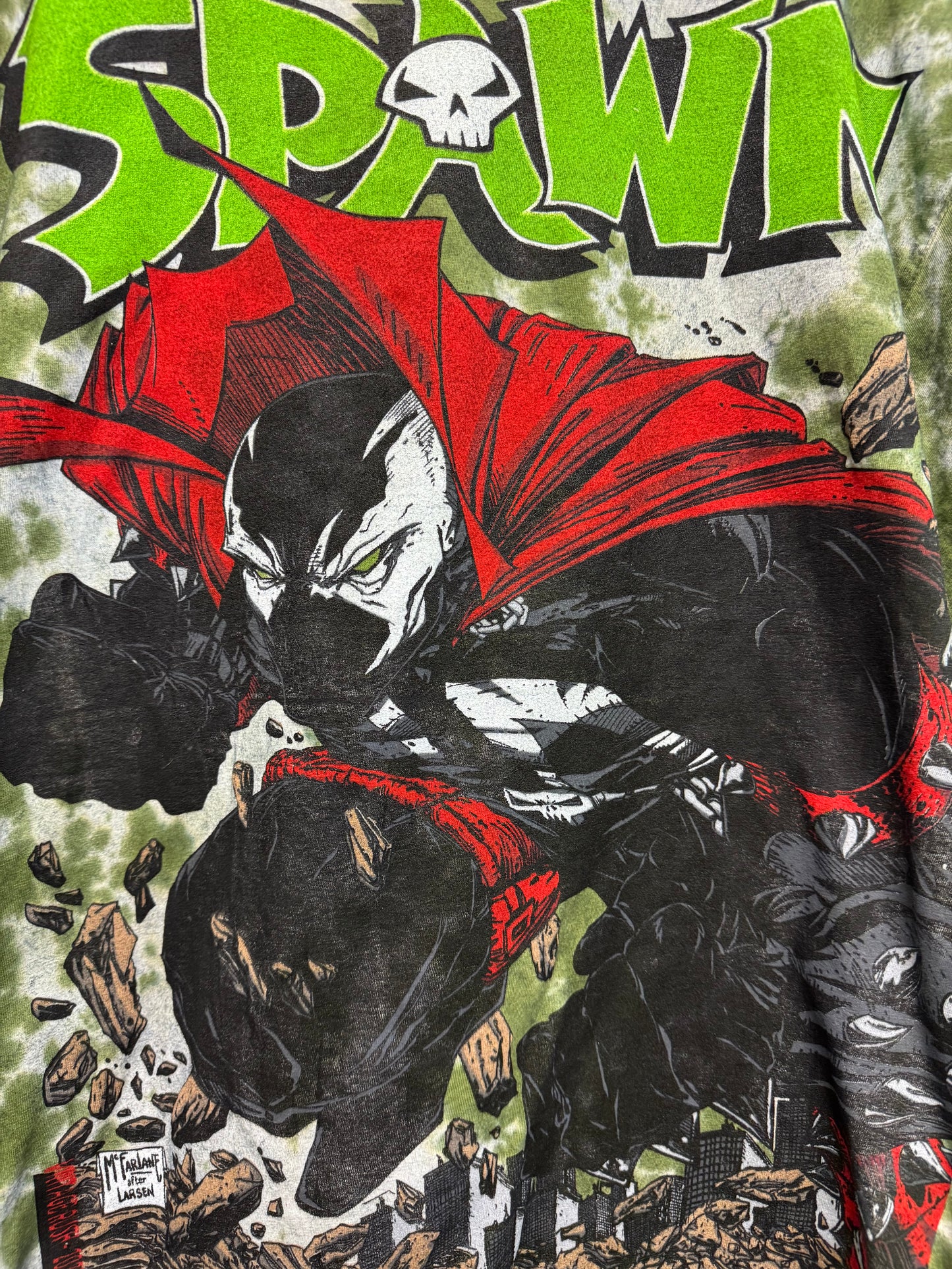 Green tie Dye  - Spawn Rocks! & Big face Back