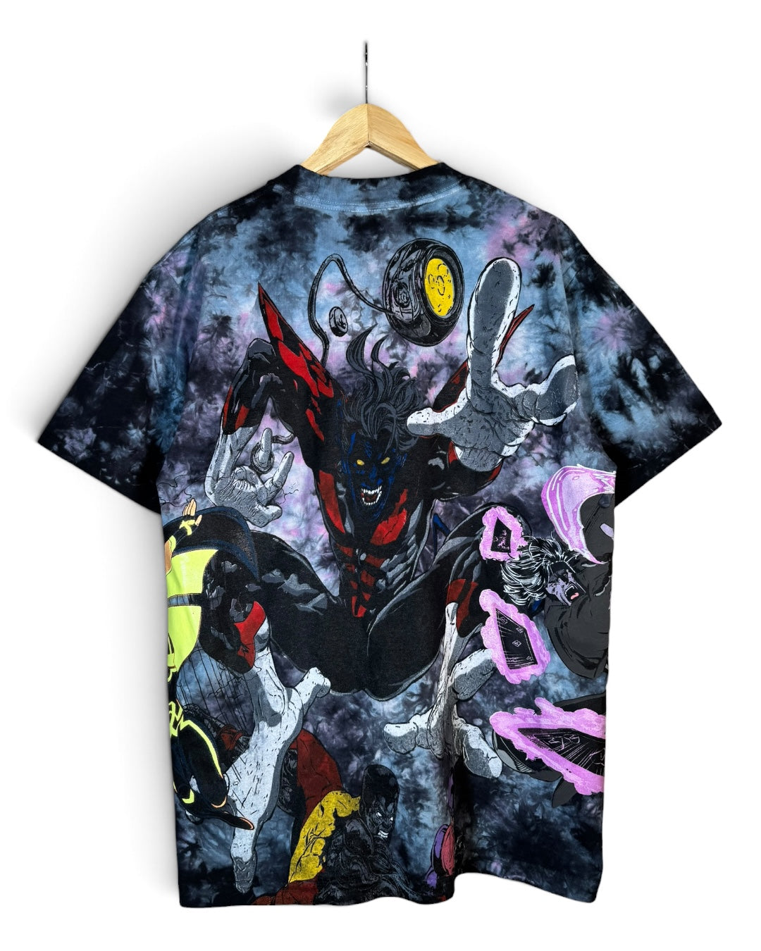 Blue and Pink Tie Dye - Nightcrawler - Celestial Rouge - Death - 360 Shirt