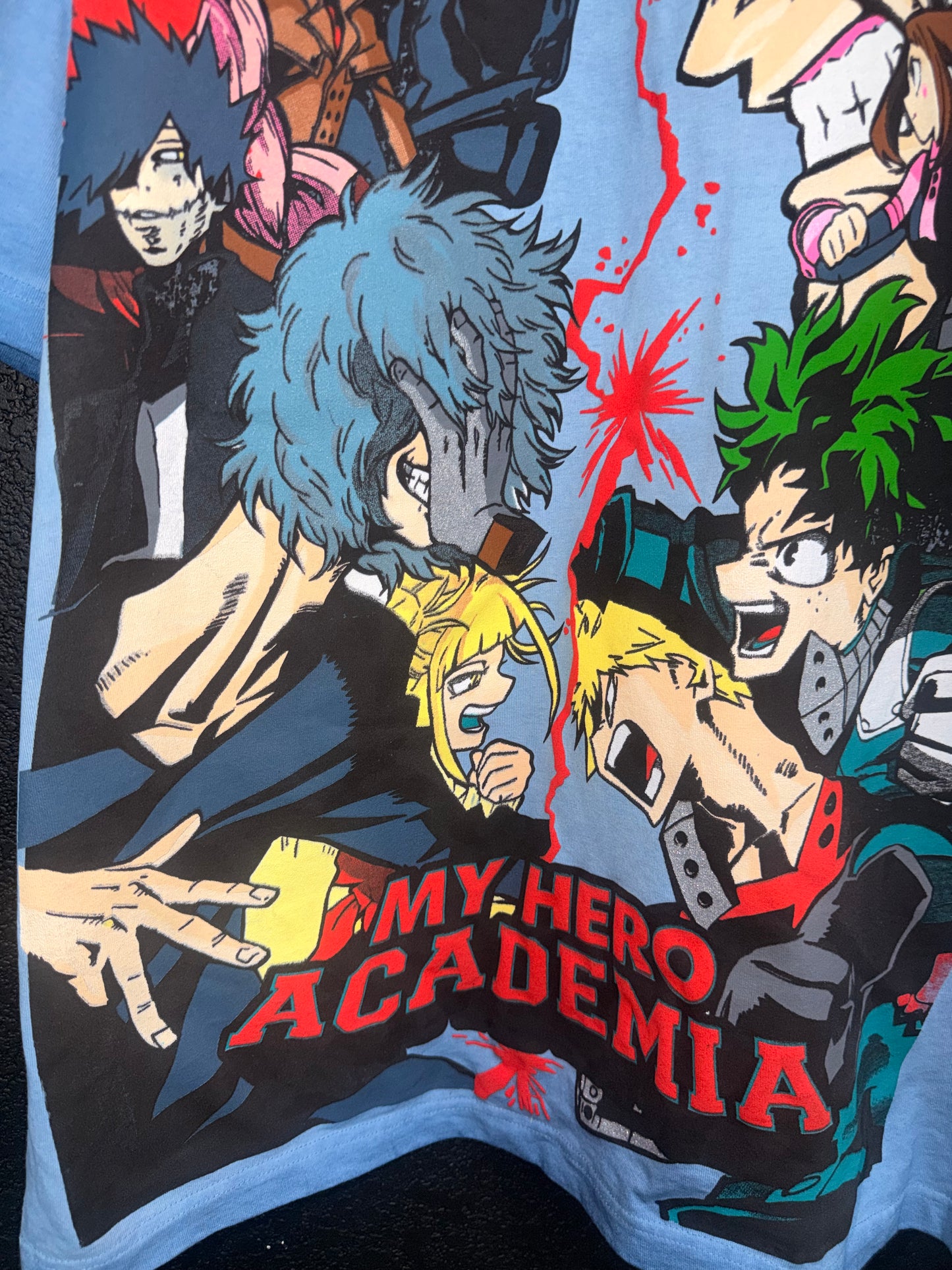 Blue Oil Wash -  My hero - All might vs one for all Front & Final conflict back