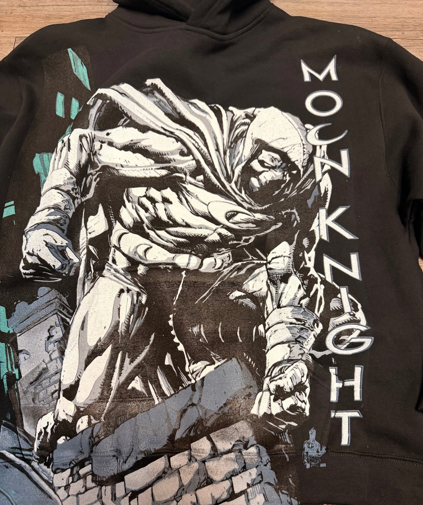 Black Hoodie- Moon Knight Variant Cover & city boy Moon Knight back Hoodie