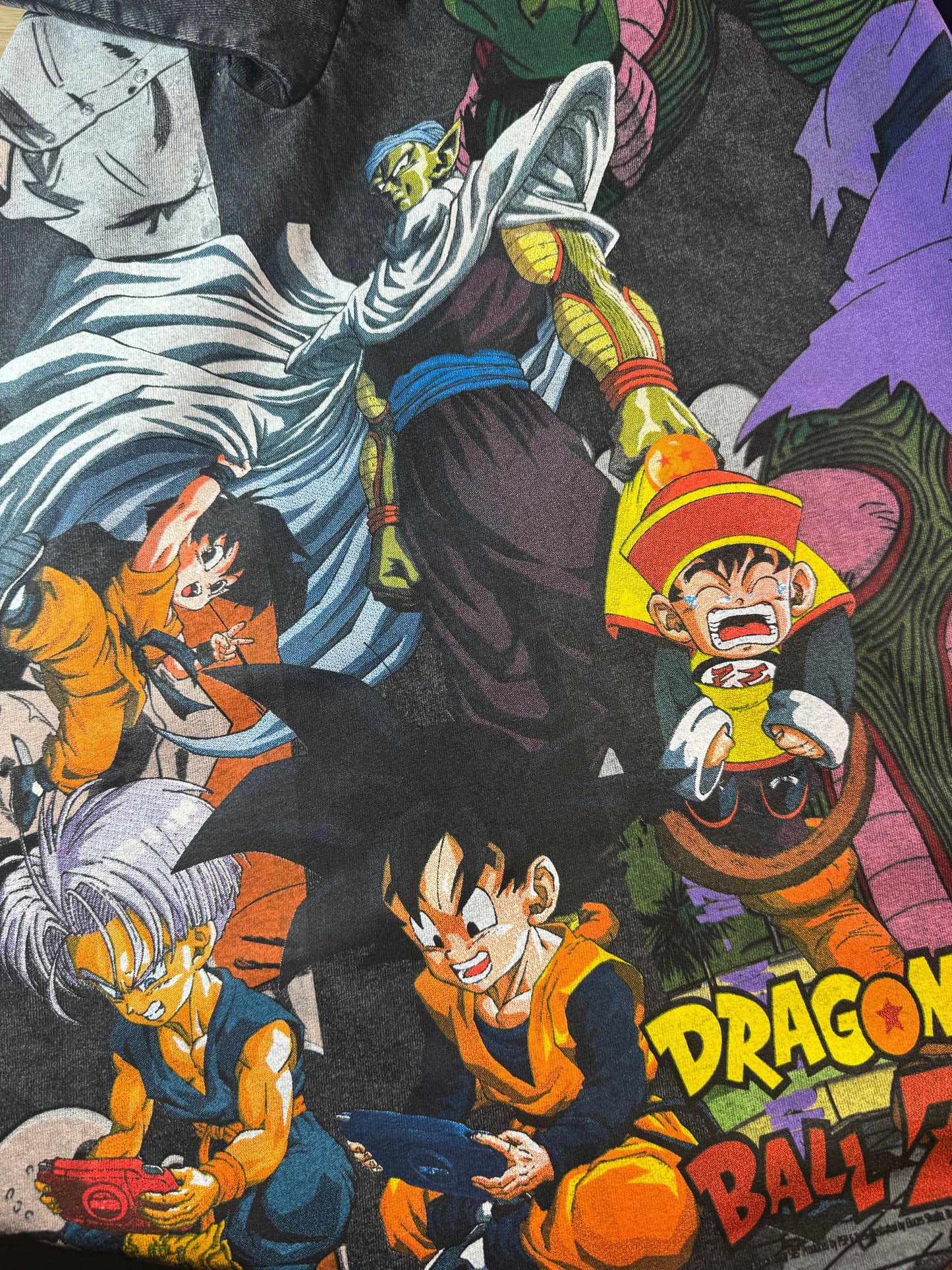 Black Acid Wash - Piccolo Rap Album Front - Giant Piccolo Back - Uncle Piccolo Babysits Sides