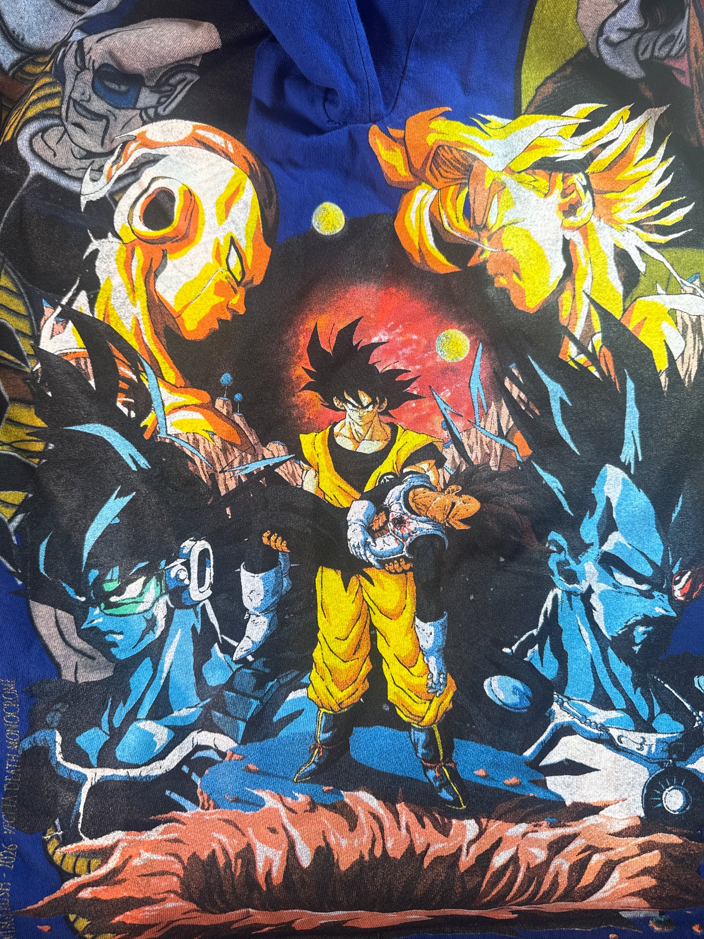 Blue - Vegeta’s Death Monochrome Sides - Gohan I hate Saiyan Front - Over 9000 Vegeta - 360 Shirt