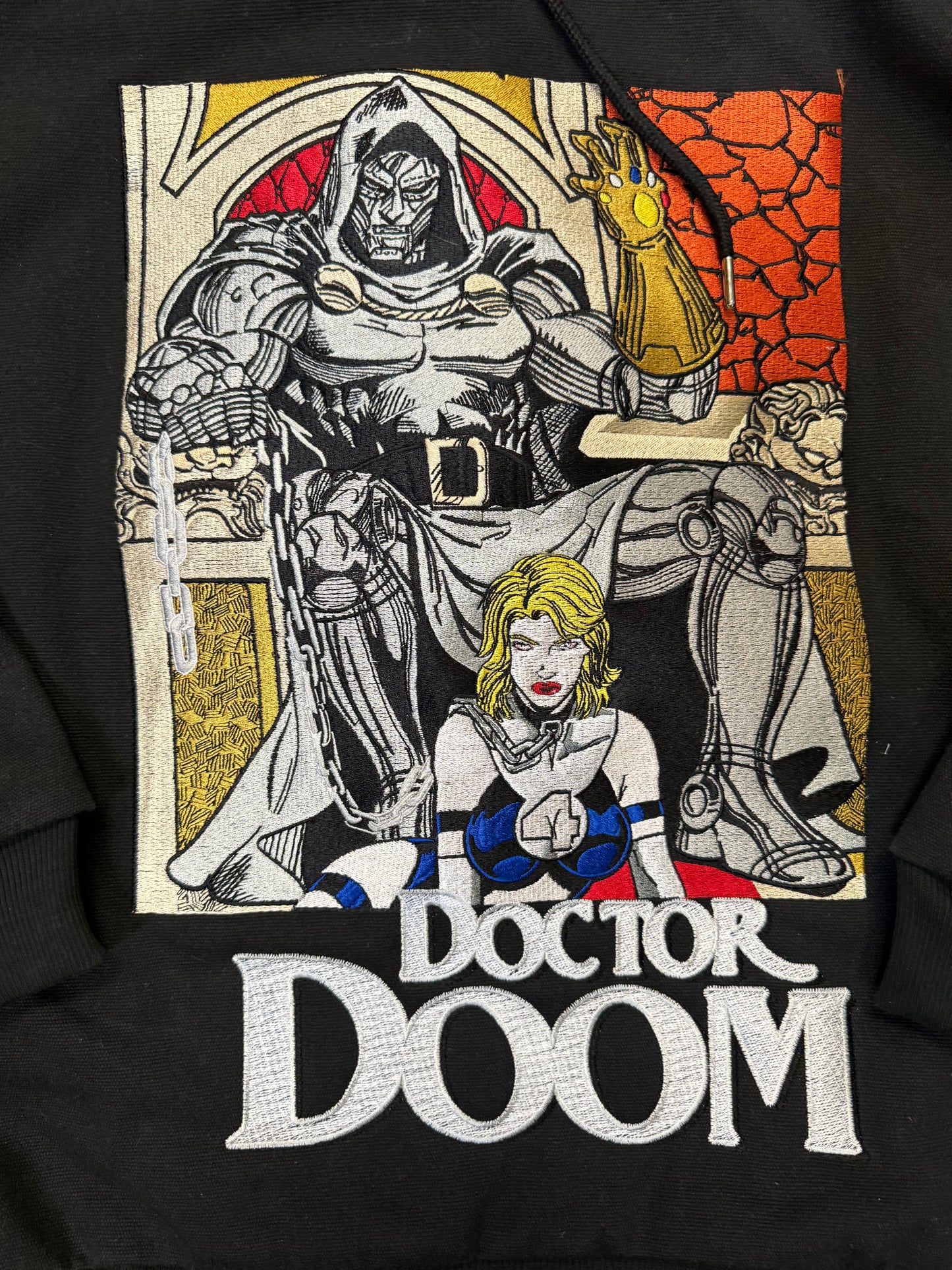 God Dr. Doom sue storm canvas hoodie super rare fantastic 4