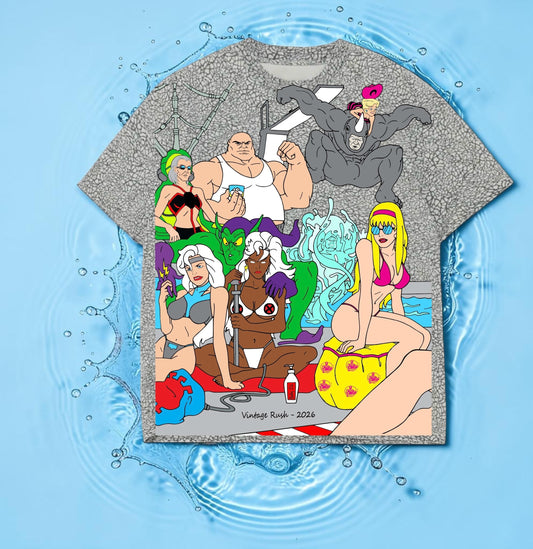 Elephant Print - king pin and friends back front - Spidy Wish back
