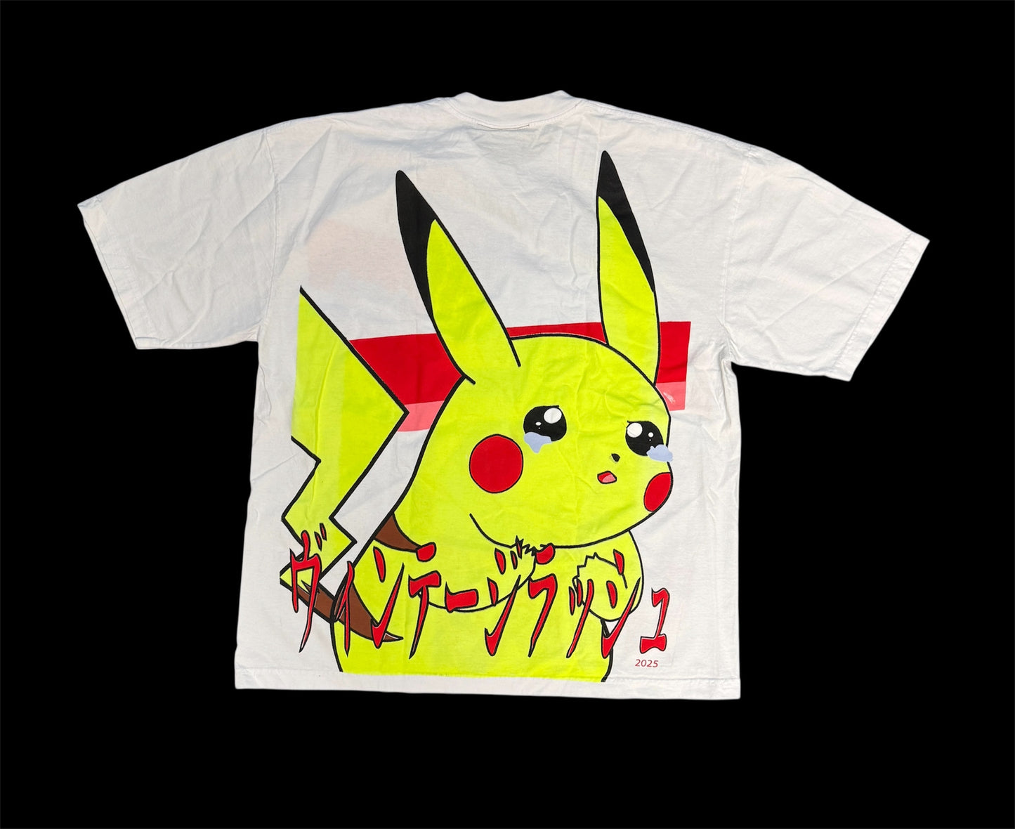 (Black Friday) (Imperfections) White - Mew Breaking Point Front - Crying Picakchu Back