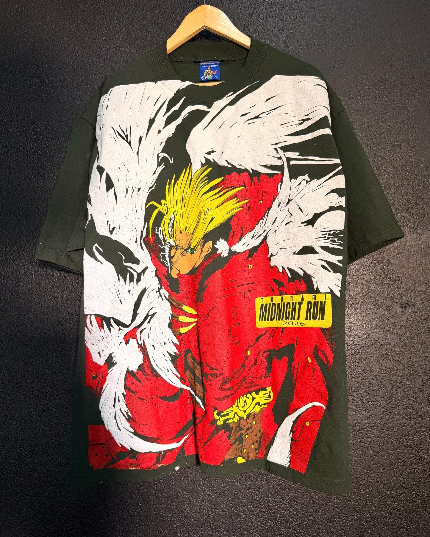 Dark Green  - TriGun Angel wings front - Trigun Cross back